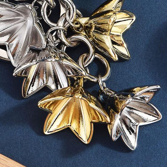 Schlüsselanhänger Anhänger Glockenblumen Design Schlüsselanhänger mit glänzenden Metallschnallen Karabinerhaken Taschen Schlüssel Koffer Geschenk Zubehör