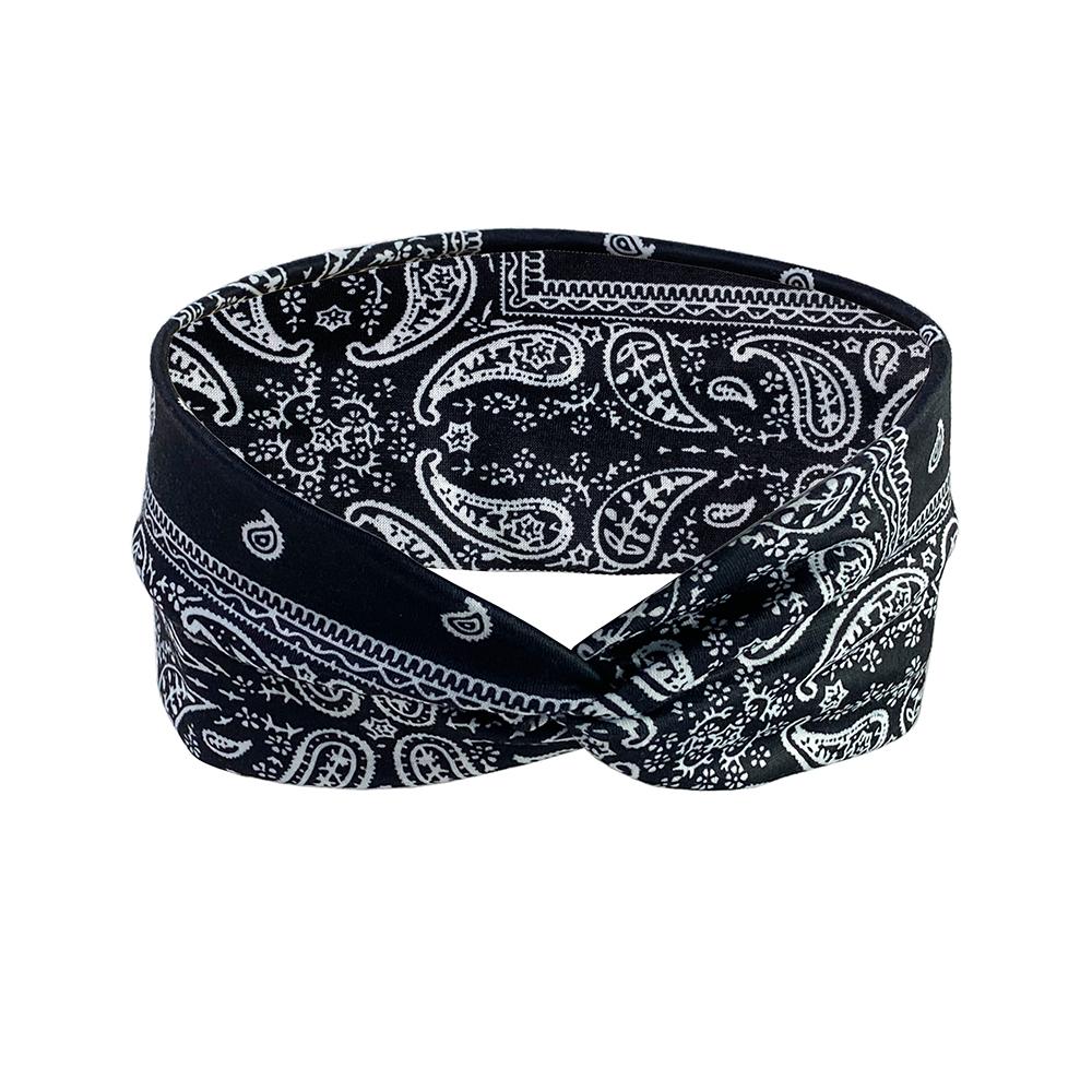 

Head Bands Cross Elasticity Hair Band Bandana Print Head Wrap Beauty Sports Headband