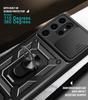 Armor Schokbestendige Hoes Voor Samsung Galaxy S24 UITRA Auto Magnetische Houder Ring Stand Camera Beschermer Galaxy S24 UItra Cover