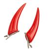 1 pár gotických sponek do vlasů ve stylu rohy ďábla, jedinečná cosplay sponka do vlasů na Halloweenskou párty a festivalové kostýmy