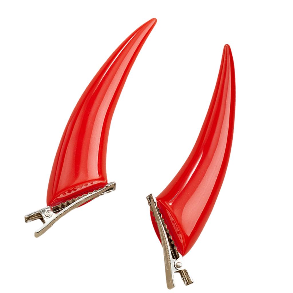 1 pár gotických sponek do vlasů ve stylu rohy ďábla, jedinečná cosplay sponka do vlasů na Halloweenskou párty a festivalové kostýmy