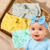 3 Stück/Set Süßigkeitenfarbe Baby-Stirnband Niedliche Schleife Weich Elastisch Neugeborene Baby Jungen Mädchen Haarband Kopfschmuck Baby Haaraccessoires