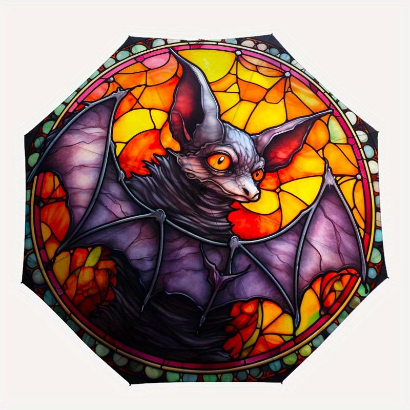 Stained Bat Decor - Unique Hanging Bat Sculpture for Home, Office, or Bar DecorationUmbrella, Portable 3-Fold Compact Umbrella,Christmas Gift ES460