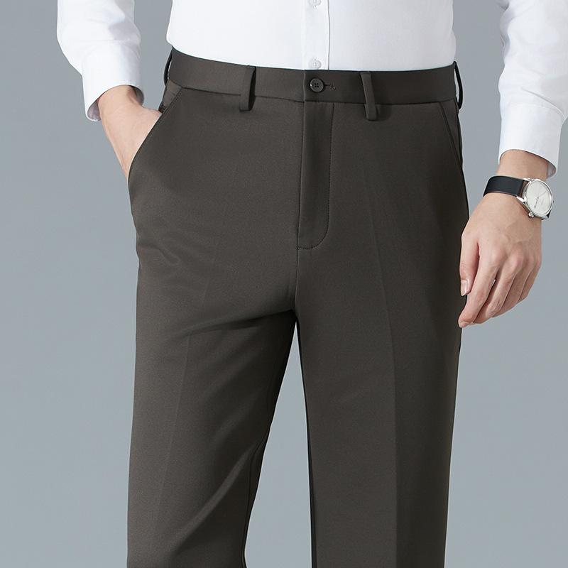 Genuine Brand High-End Men'S Business Casual Pants Autumn And Winter High-Density Knitted Soft And Skin-Friendly Suit Trousers