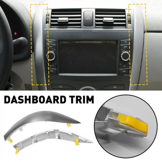 1Pair Upper Side Central Trim Dashboard Strip For Toyota Corolla Altis 2009-2013