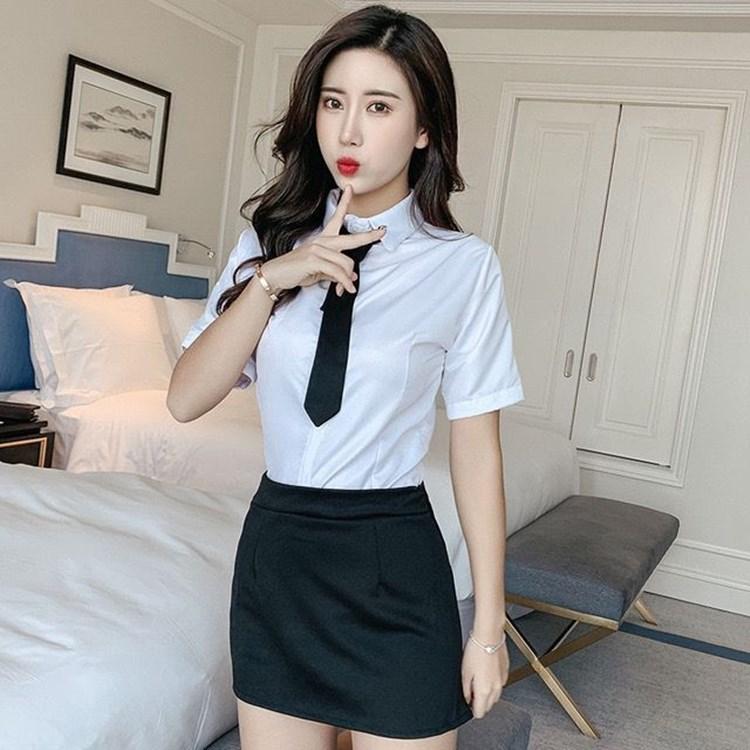New Sexy Lingerie Female Secretary Dress Sexy White Black Dress Sailor Professional Elasticity