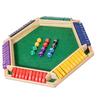 Multifunctional Math Learning Tool Six Panel Reversible Wood Board Game For Role Playing Event