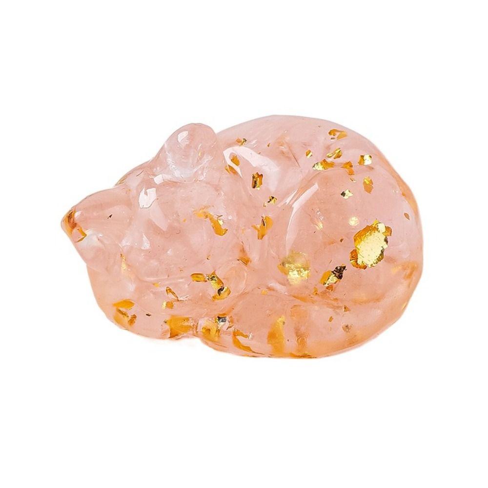 

Животное Спящий Кот Украшения Милый Натуральный Кот Макадам Кристалл Спящий Кот Игрушка на кончик пальца