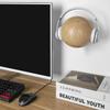 Geekria Wooden Sphere Headphone Stand, Headphone Wall Mount Headphone Holder, Headphone Hook Holder, Compatible with Bose, Sony, and Most Headphones