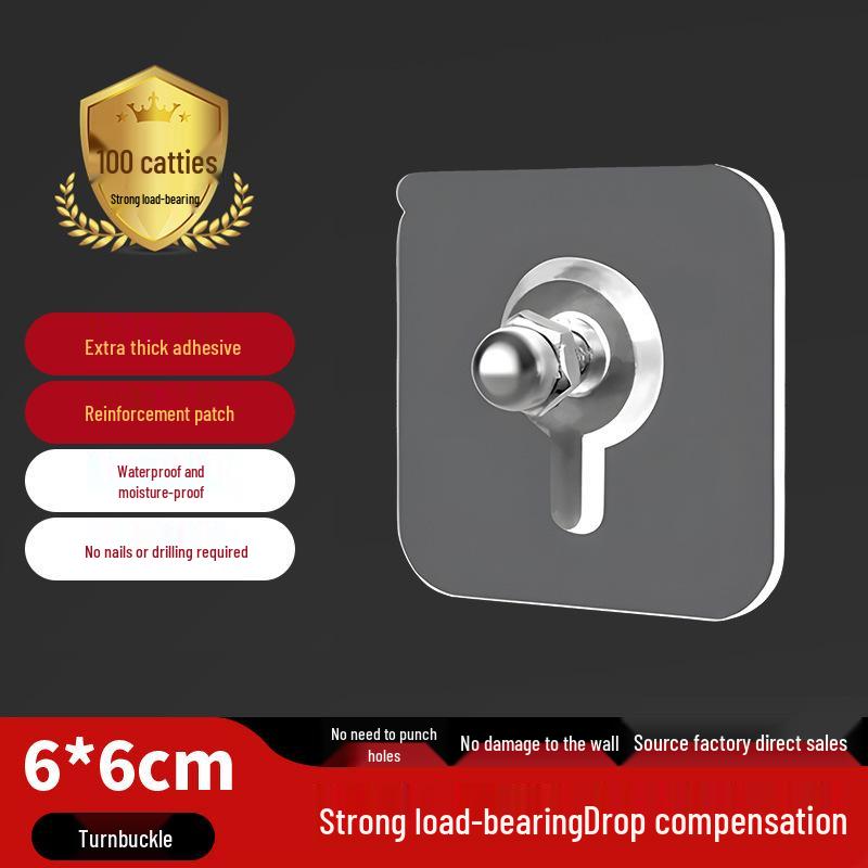 Seamless No-Drill Adhesive Interlocking Hooks for Bathroom & Kitchen - Strong, Transparent, Multifunctional Hooks