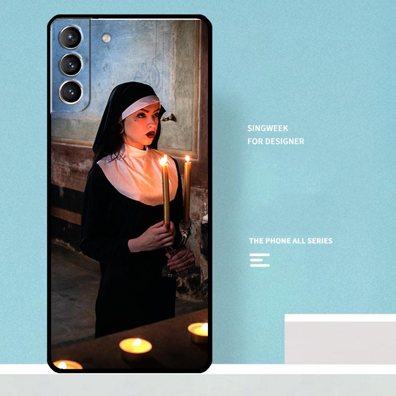 Sister Nun Case For Samsung Galaxy S25 Ultra S20 S21 S22 S23 S24 Ultra S9 S10 Plus S25 FE Phone Cover