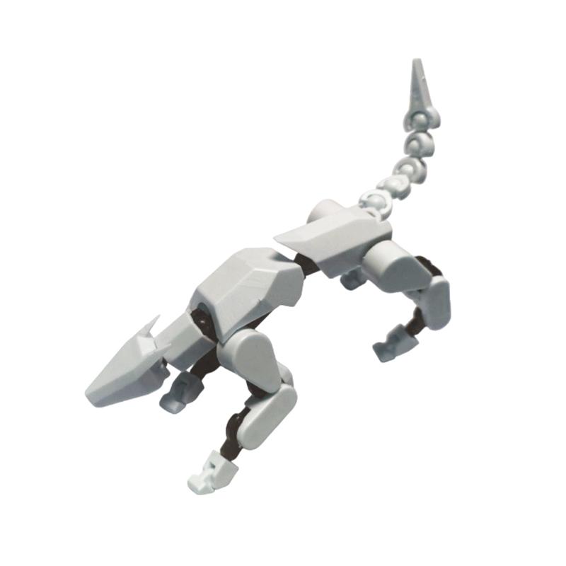 

3D-печать подвижный многошарнирный робот-собака, кукла-счастливица, 13 шарниров, игрушка-головоломка для самостоятельной сборки, украшения для украшения, подарок белый