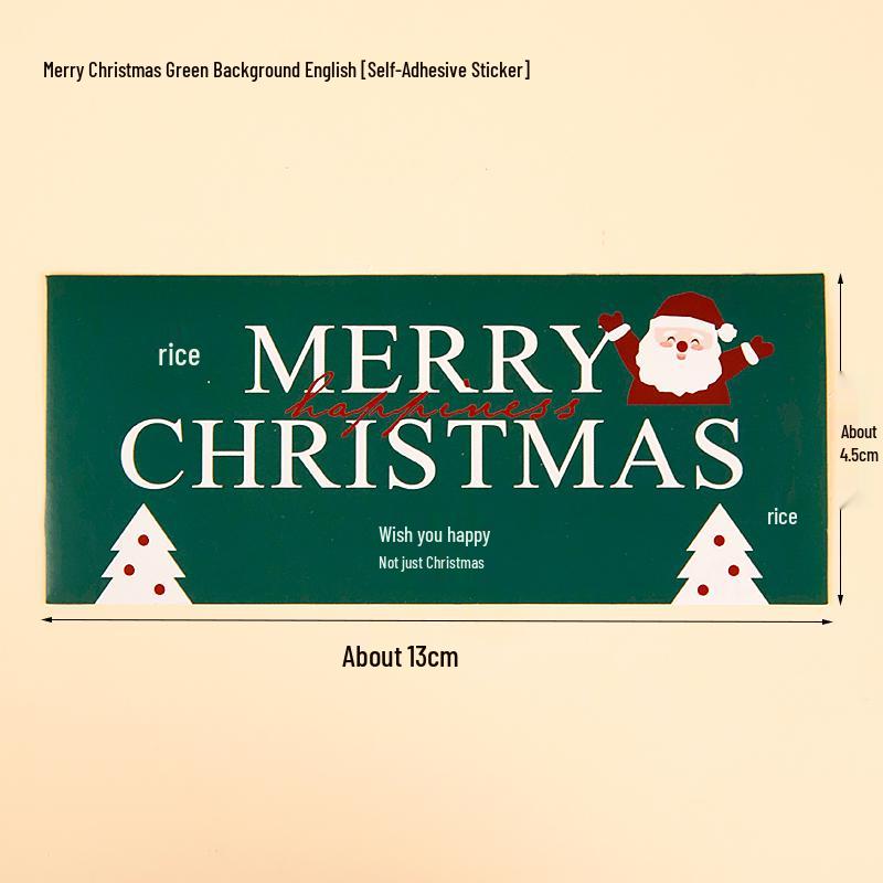 2024 Christmas Cake & Dessert Decoration Stickers - Merry Christmas Theme.