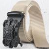 Belt, Men's Automatic Buckle Toothless Business Casual Men's Belt, Young People's Personality Trendy Nylon Canvas