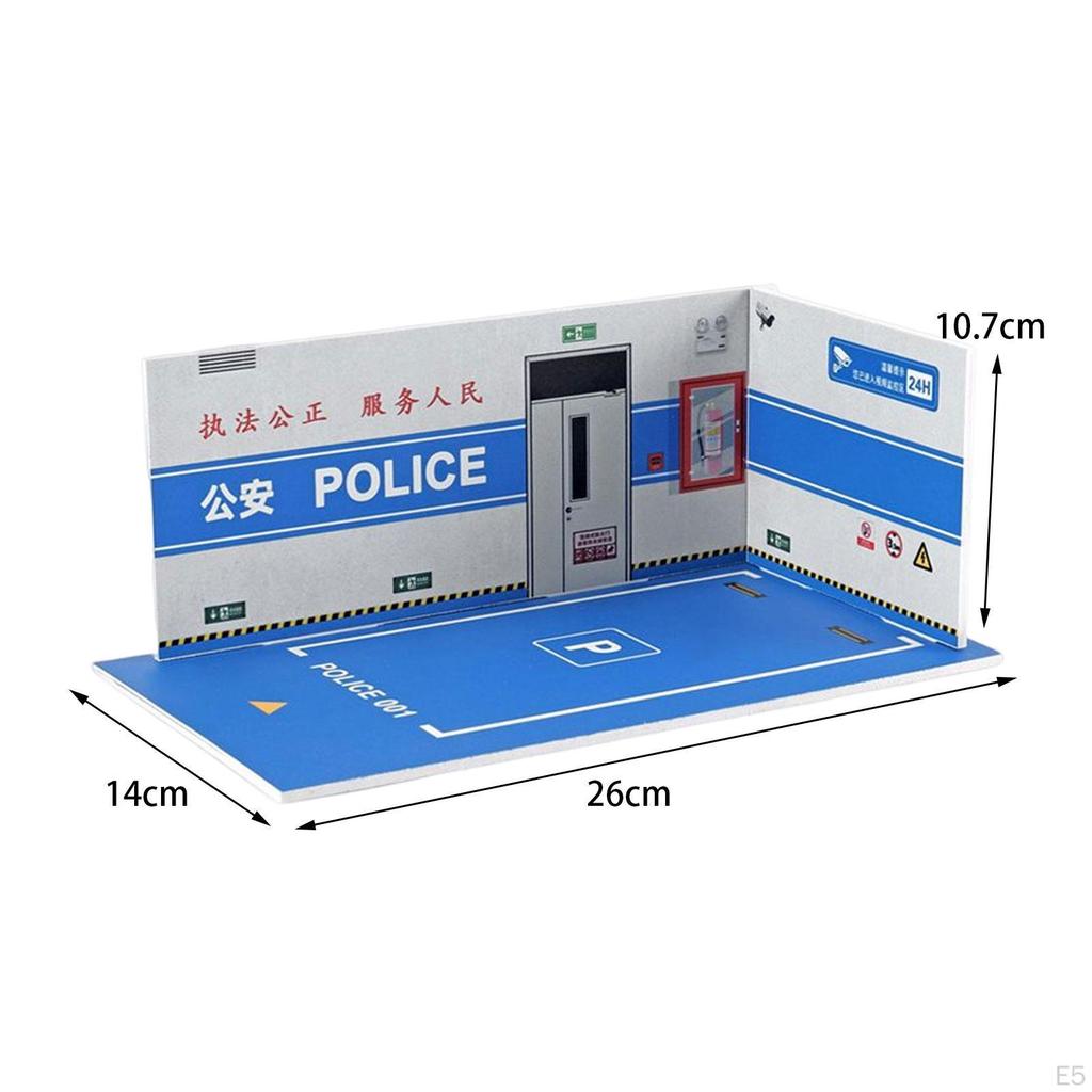 1/24 Car Garage Diorama Model, Models Miniatures Mini Display Vehicle Model