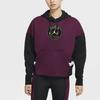 Jordan Paris Saint-Germain Fleece-Lined Warm Sports Pullover Hoodie Women Tops Bordeaux CU5282-610