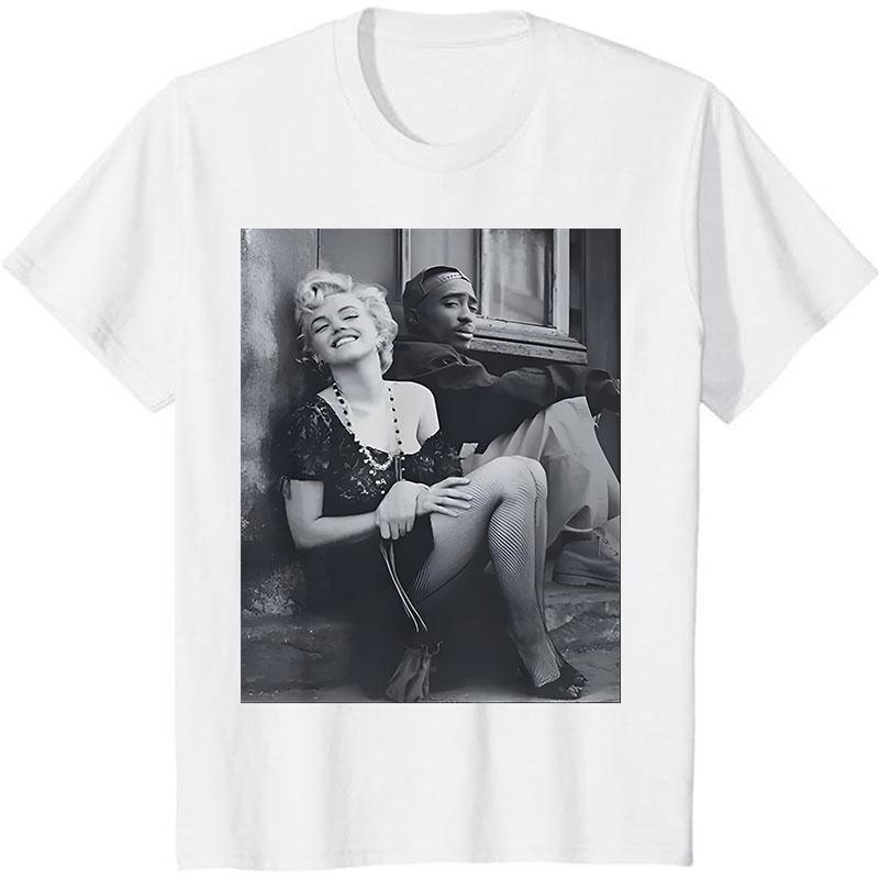 

Marilyn Monroe and 2Pac Cotton Unisex Tshirt S