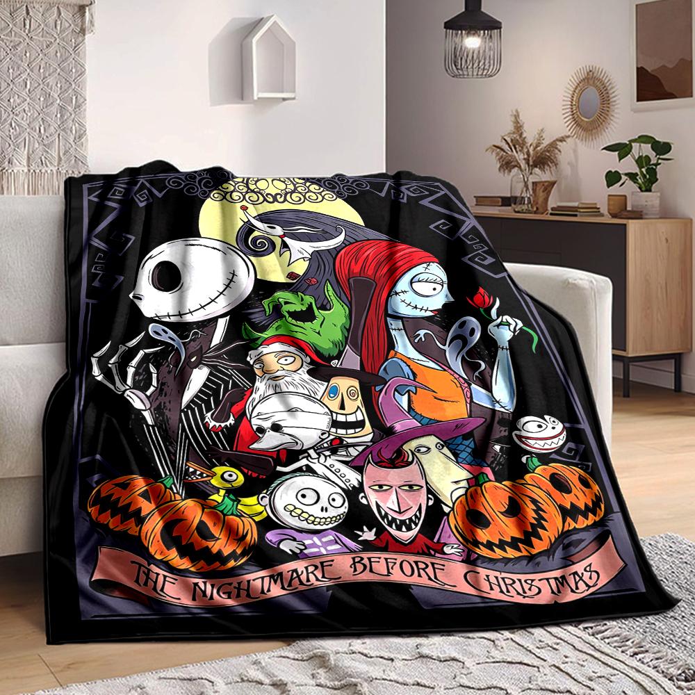 1 szt. Koc The Nightmare Before Christmas Miękki i Wygodny Codzienny Ciepły Kemping Podróż Boże Narodzenie Halloween Prezent Xmas M924227