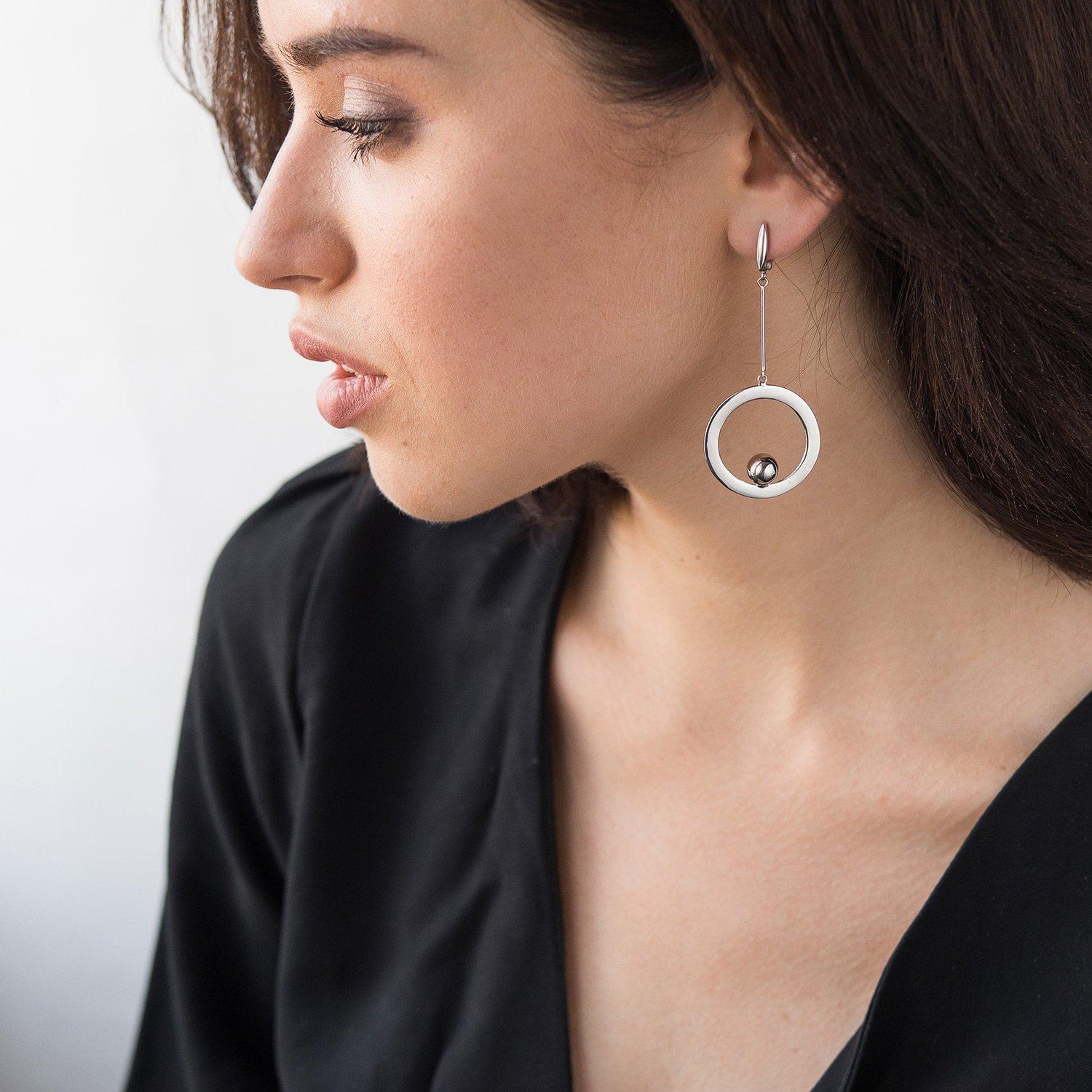 

Срібні сережки з фіанітами Oniks срібний