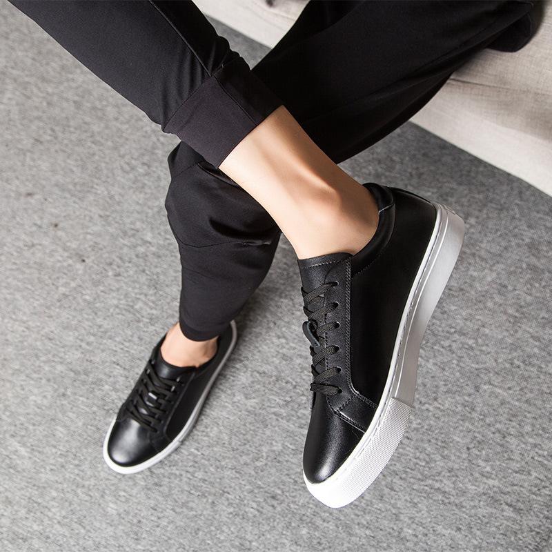 Men's soft soled Genuine leather business sports shoes spring autumn casual fashion versatile simple comfortable white shoes