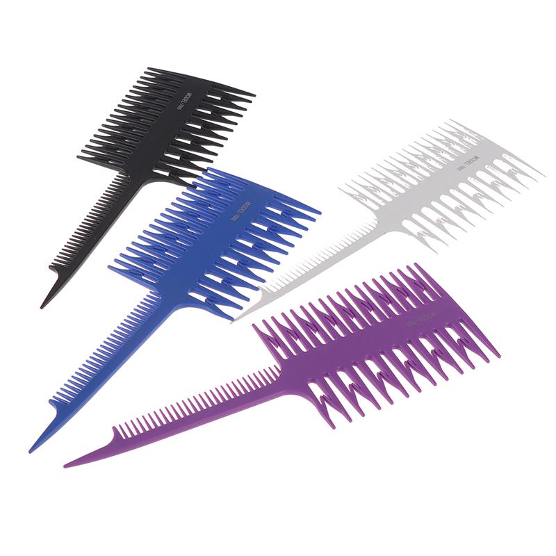 Fishbone Art Highlighting Comb Three-Sided Pointed Tooth Hair Dye Brush Comb
