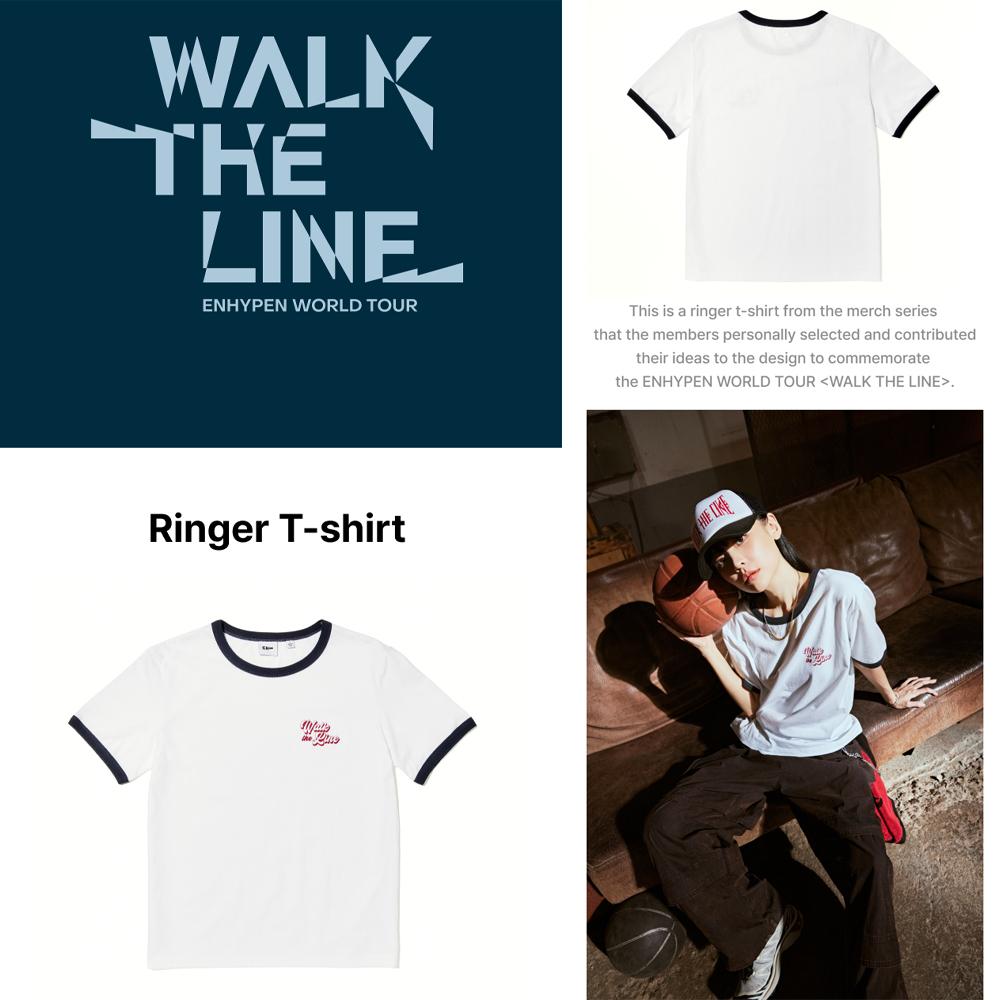 ENHYPEN　WALK THE LINE　Ringer T-shirt ENHYPEN - WALK THE LINE - WORLD TOUR - OFFICIAL MERCHANDISE