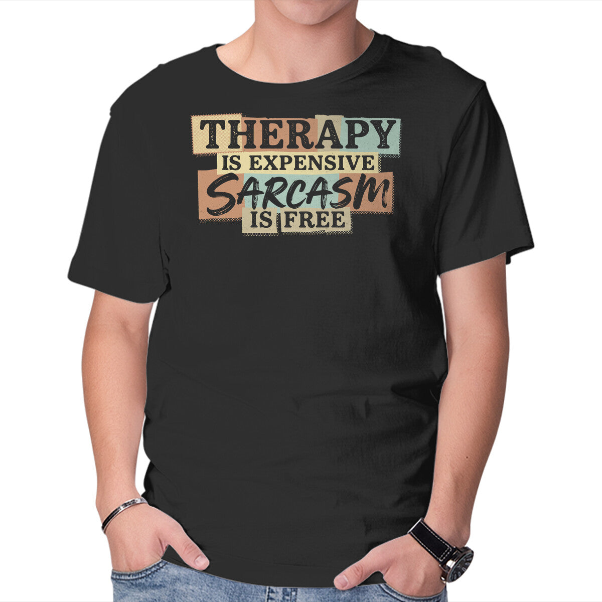 Unisex Crew Neck T-Shirt Sarcasm Is Free Graphic Short Sleeve Casual Tee XXXXL