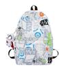 Schoolbag Large Capacity Portable Casual Backpack Trend Graffiti Fashion Premium Backpack Lightweight Middle and High School Student School Bag