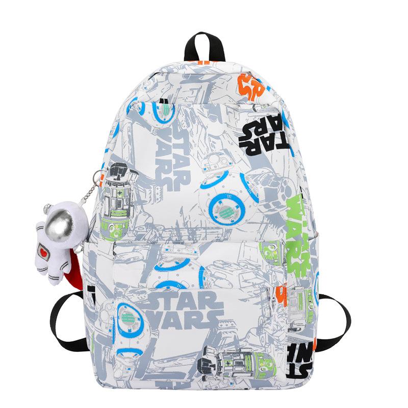 Schoolbag Large Capacity Portable Casual Backpack Trend Graffiti Fashion Premium Backpack Lightweight Middle and High School Student School Bag