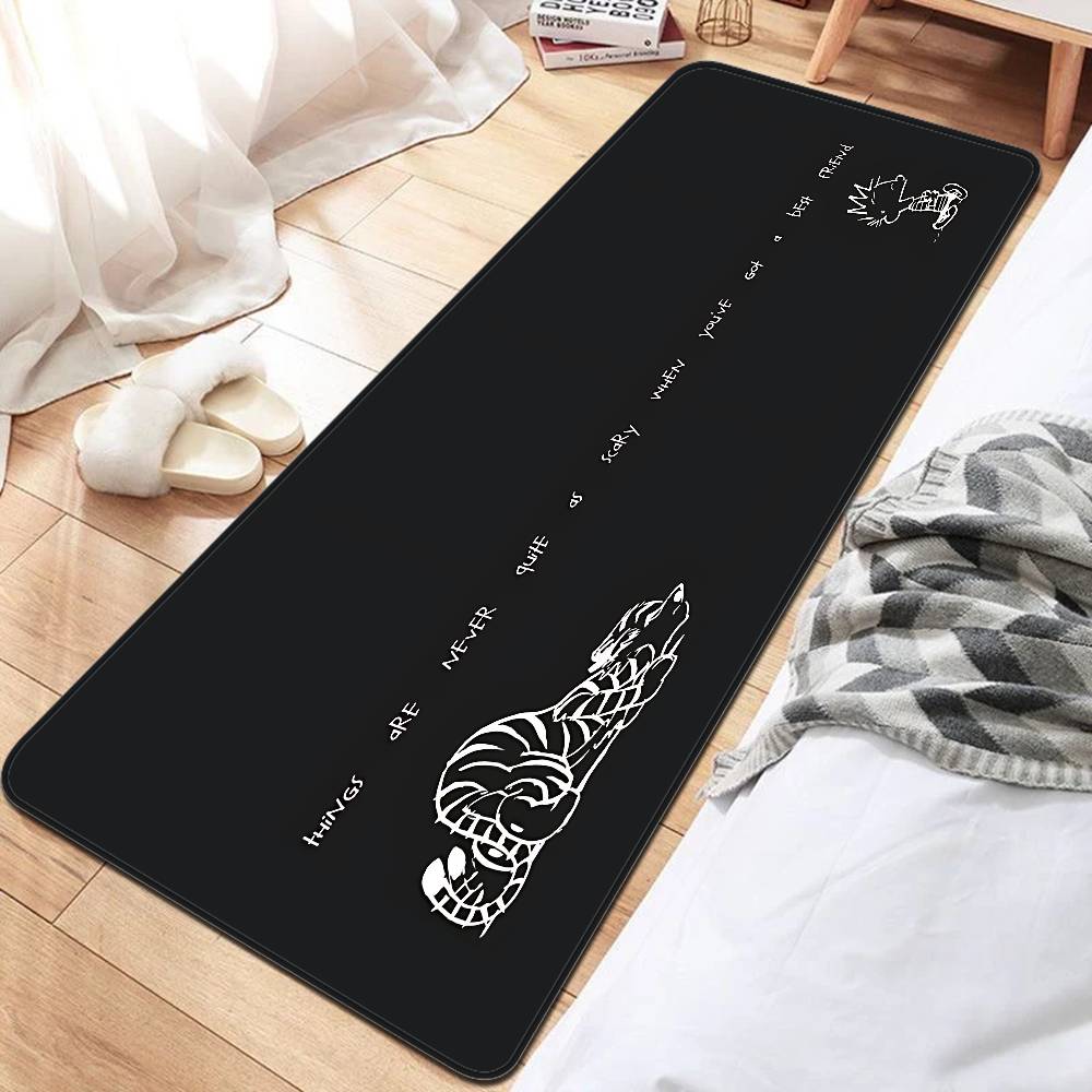 Book C-Calvin And H-Hobbes Floor Mat Rectangle Anti-slip Home Soft Badmat Front Door Indoor Outdoor Mat Hotel Decor Mat