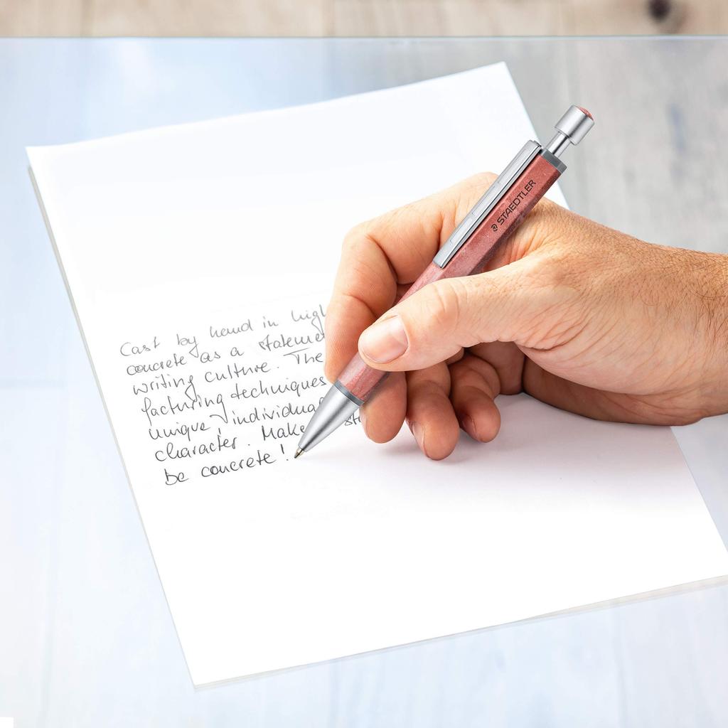 STAEDTLER Concrete Ballpoint Brick Pen, Oil-Based, 0.7mm, Red, 441CONB2-9