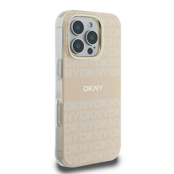 Dkny Dkhmp16Xhrhsep Iphone 16 Pro Max    6.9 Różowy/Pink Hardcase Repeat Texture Pattern With Stripe Magsafe