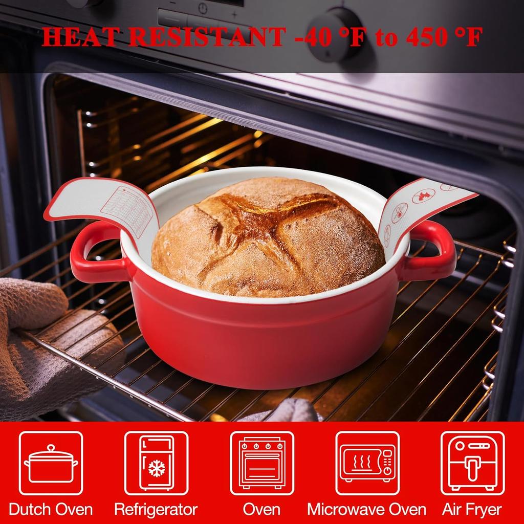 Silicone Bread Sling for Dutch Oven Baking Mat With Extra Long Handles Sourdough Bread Baking Supplies Non-Stick Silicone Mat Reble Heat Resistant