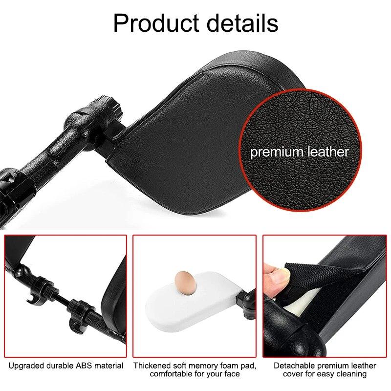360 Degree Adjustable Car Headrest Pillow U-Shaped Car Seat Pillow for Kids Adults Car Travel Sleeping Head Neck Body