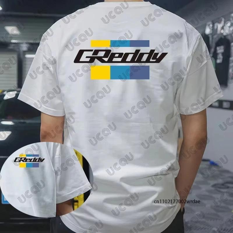 2026 Nuova Maglietta da Motociclista in Cotone a Maniche Corte JDM Giapponese Modificata per Auto Toyota Honda Mitsubishi Greddy Streetwear Unisex