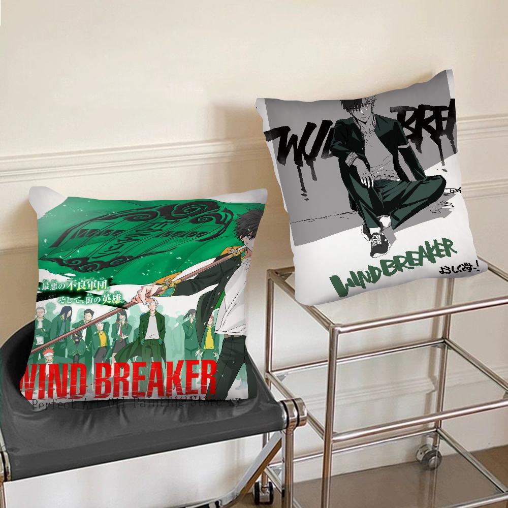 W-WIND B-BREAKER Animationskuddfodral Fyrkantig kudde Sovrum Soffa Fritidskomfortkudde Bil Vardagsrum Hemdekoration