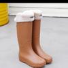 High tube rain shoes men's and women's non-slip waterproof shoes thick sole wear-resistant long tube water boots outdoor wading rubber shoes fashion