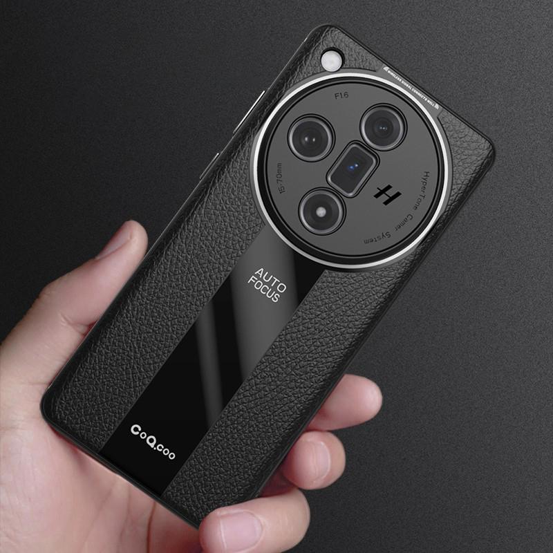 Q.COO Für Oppo Find X7 5G Hülle PU-Leder+TPU+Acryl Kratzfest Handyhülle