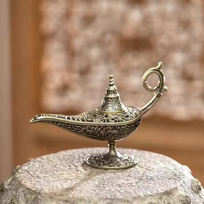 Lampada Stile Antico Bruciatore di Incenso in Metallo Portacandele Profumate e Non Profumate Decorazione per la Casa Regalo Bruciatore di Incenso Arabo