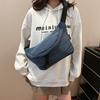 Denim Small Satchel Chest Bag Kvinne Campus Style Crossbody Bag