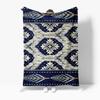 Bawełniany koc narzutowy w stylu boho etniczny Kilim z nordyckim geometrycznym wzorem, dekoracyjny koc na sofę i łóżko