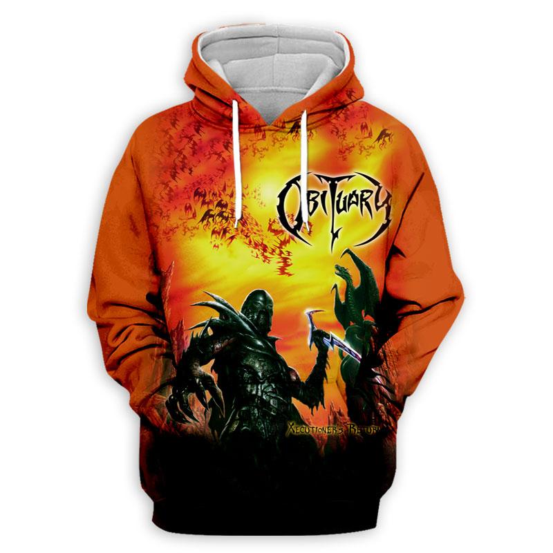 New Fashion Women/Men's 3D Print Obituary Rock Hoodies Hooded Sweatshirts Harajuku Hoodie Sweatshirts Tops Clothing