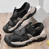 Leather Outdoor Shoes Summer Breathable Sandals, New Mesh Sandals Bag Head Anti-kick Beach Shoes Trendy Men's Shoes