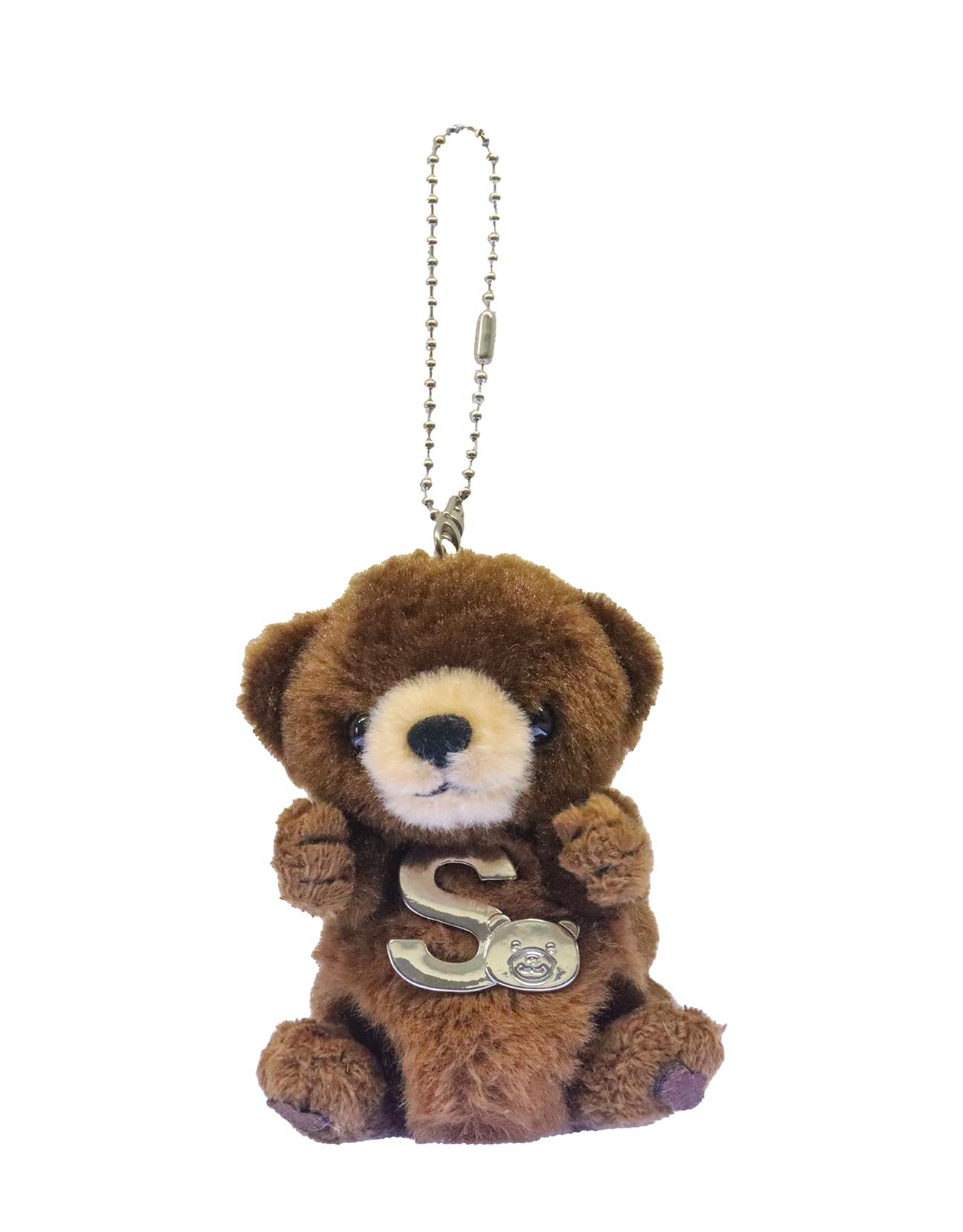 [Take Off] Brown Bear Plush Strap with Initial Charm [S] Angel s Mischief Series