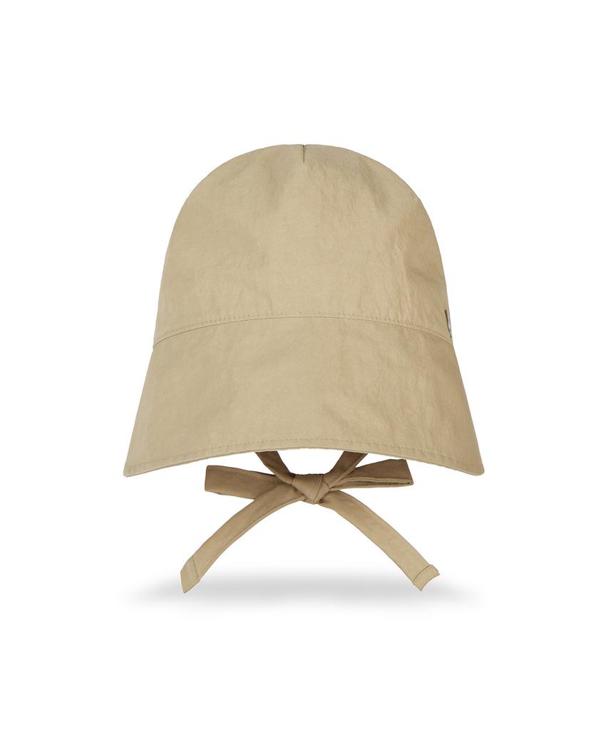 Bajal Va Curved Oval Metal Bonnet Hat Beige