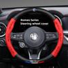 Car Stickers For Alfa Romeo Carbon Fiber Car Logo Styling Leather Steering Wheel Cover Auto Accessorie For Alfa Romeo 159 166 Sp