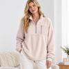 Women's Pullover Sweatshirt Flannel Long Sleeve Casual Top for Everyday Wear