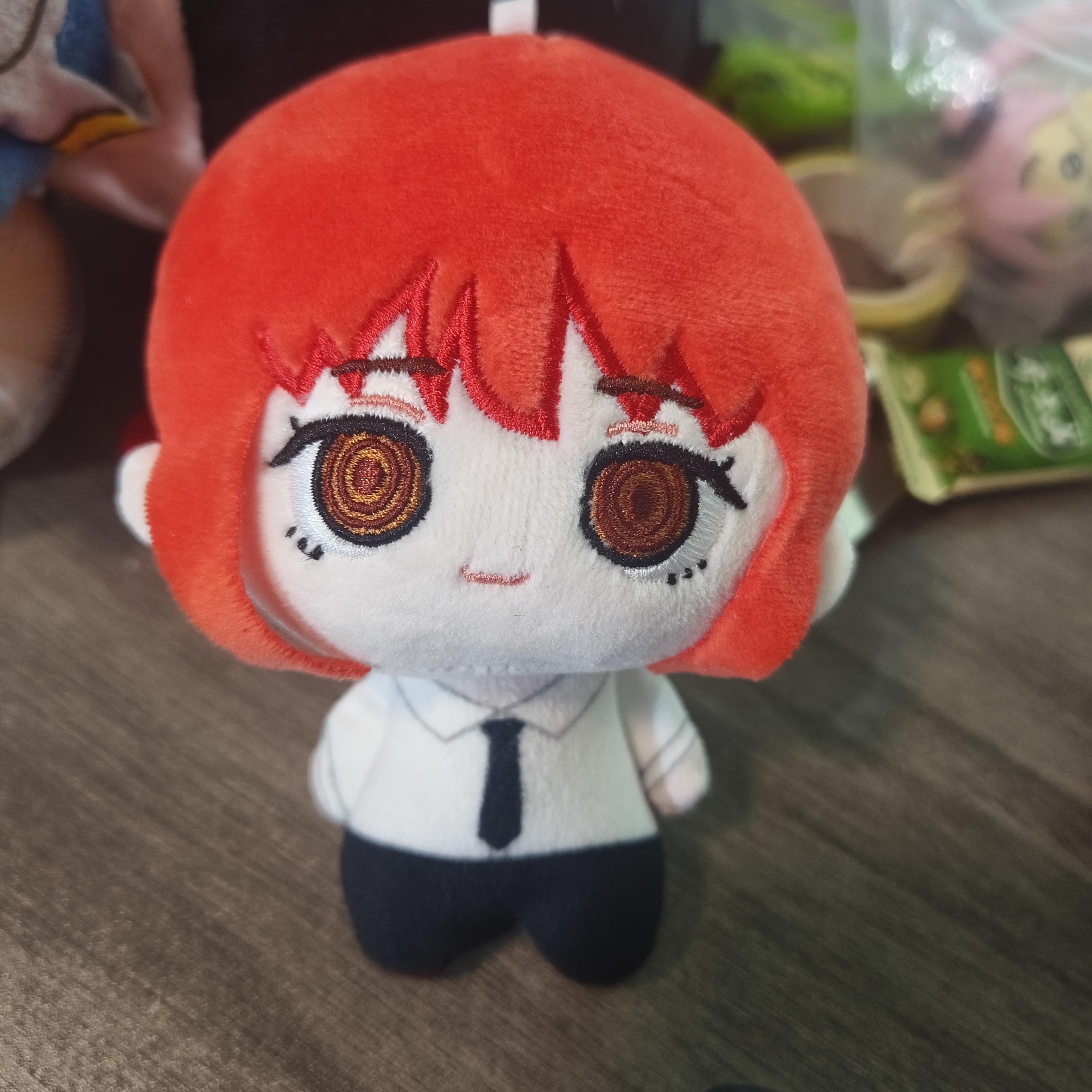 10cm Chainsaw Man Katoenen Pop Power Reze Makima Bedrukt Gezicht Pluche Hanger Tas Bedel Anime Figuur Cadeau Voor Jongens Meisjes Fans