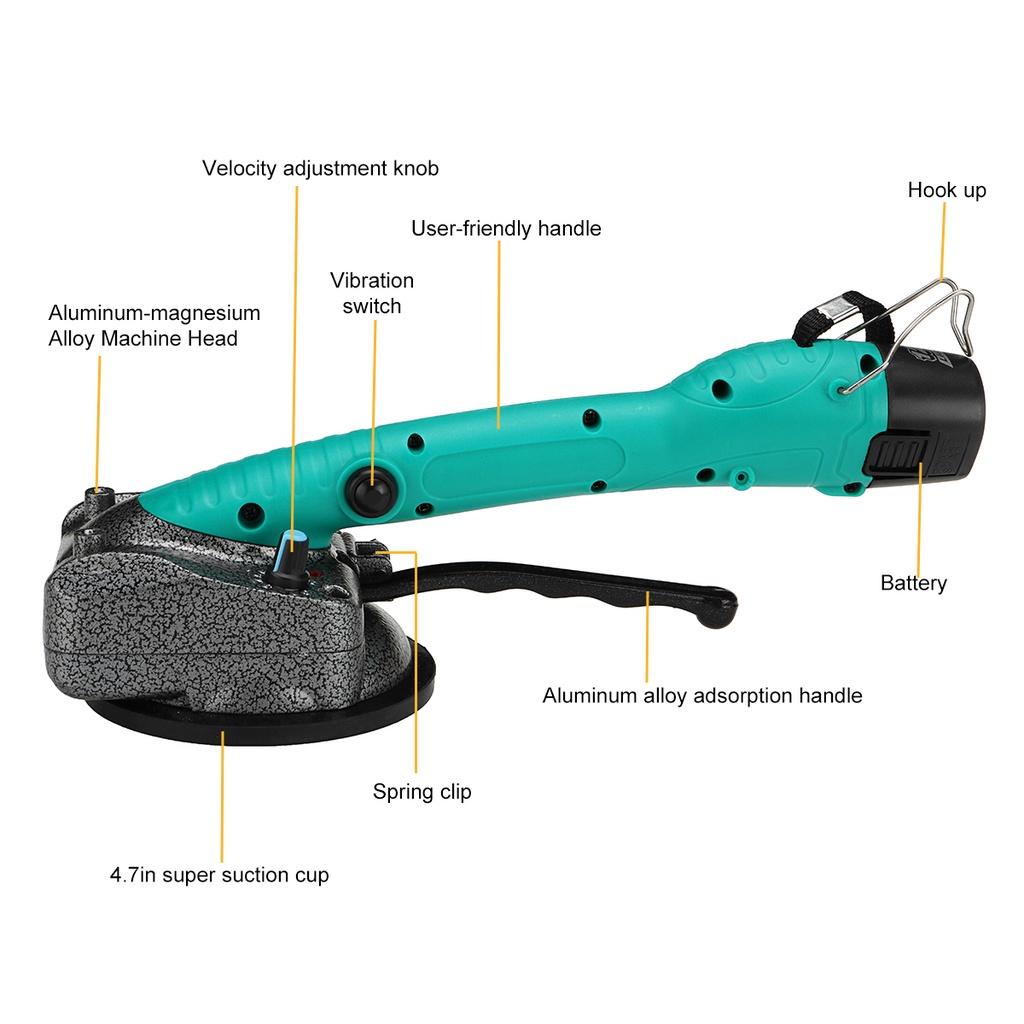 100x100cm Tiling Tiles Machine 40kg Ceramic Tile 12VF Vibrator Suction Cup  Automatic Floor Vibrator Leveling Tools