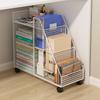High Quality Movable Bookshelf Floor Standing Under The Desk Book Storage Rack Multi Layer with Wheels Book Shelf Study Room